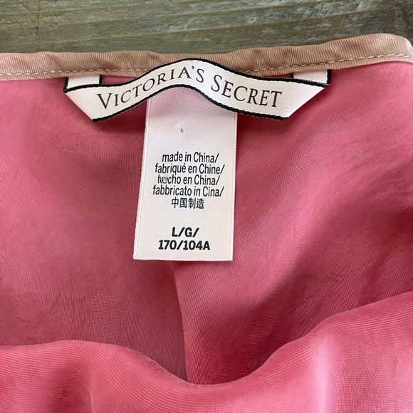 Victoria's Secret Cami Tank Pajama Top Size L Pink Sexy Cupro Adjustable Strap - Picture 7 of 8